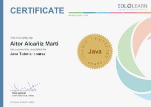 Aitor Alcaniz Java Certificate